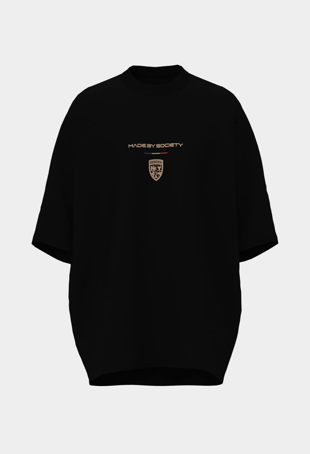 Tricou Adulti MBS x Romania Din Carpati Pana-n Tribuna Negru