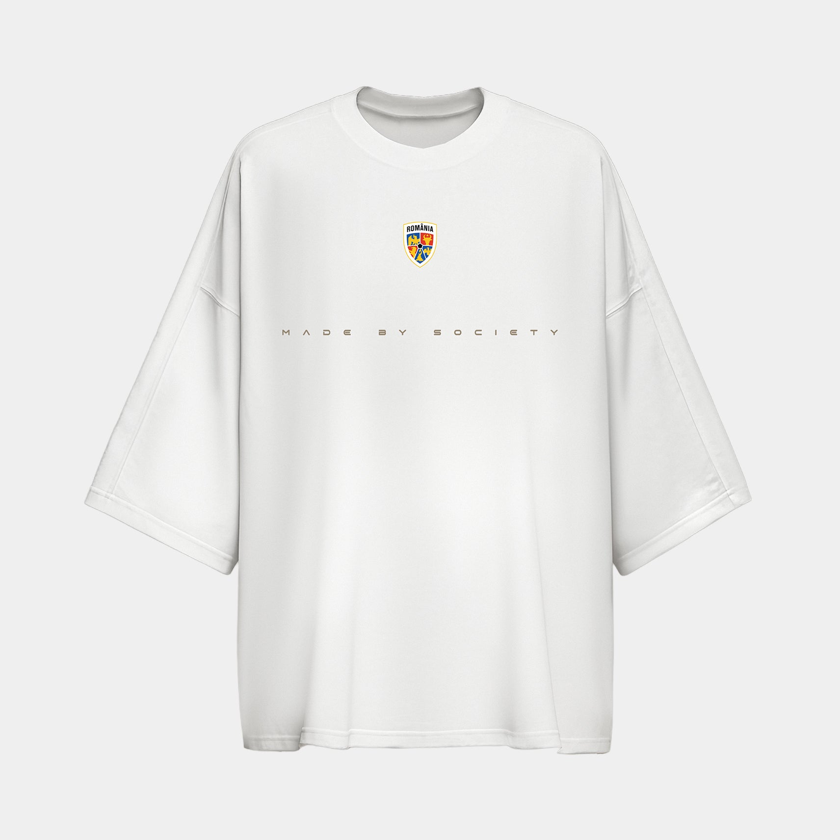Tricou Adulti MBS x Romania Emblema Alb
