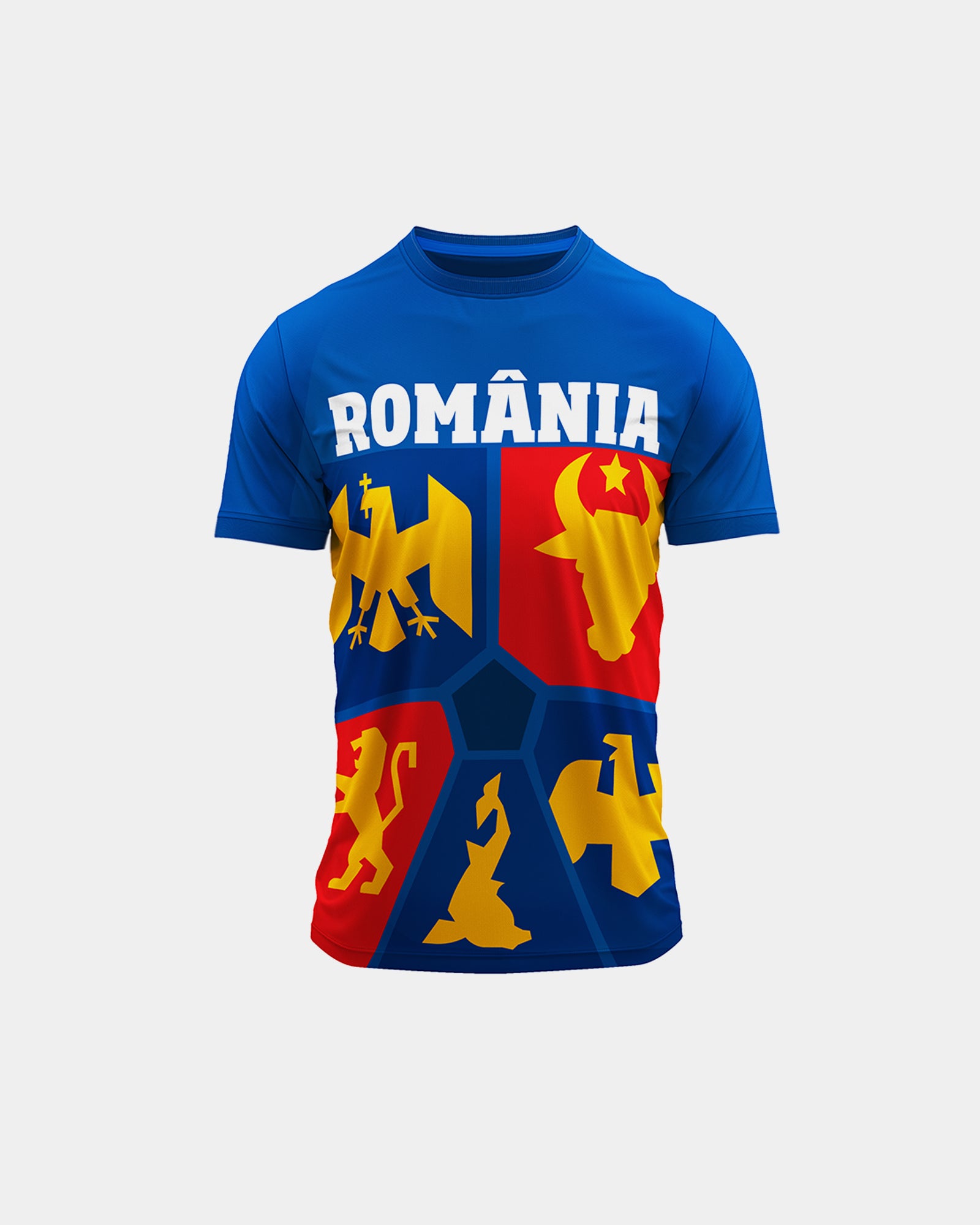 Tricou Fotbal Identitate Copii Romania Albastru