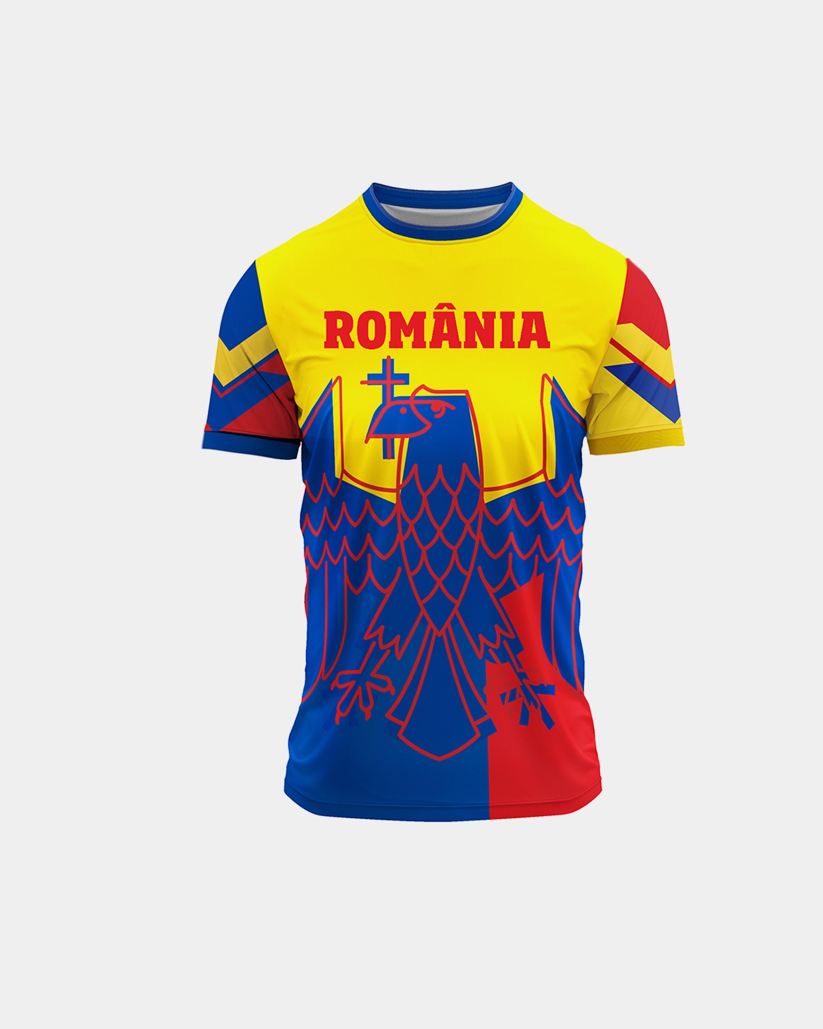 Tricou Fotbal Simbol Adulti Romania Albastru