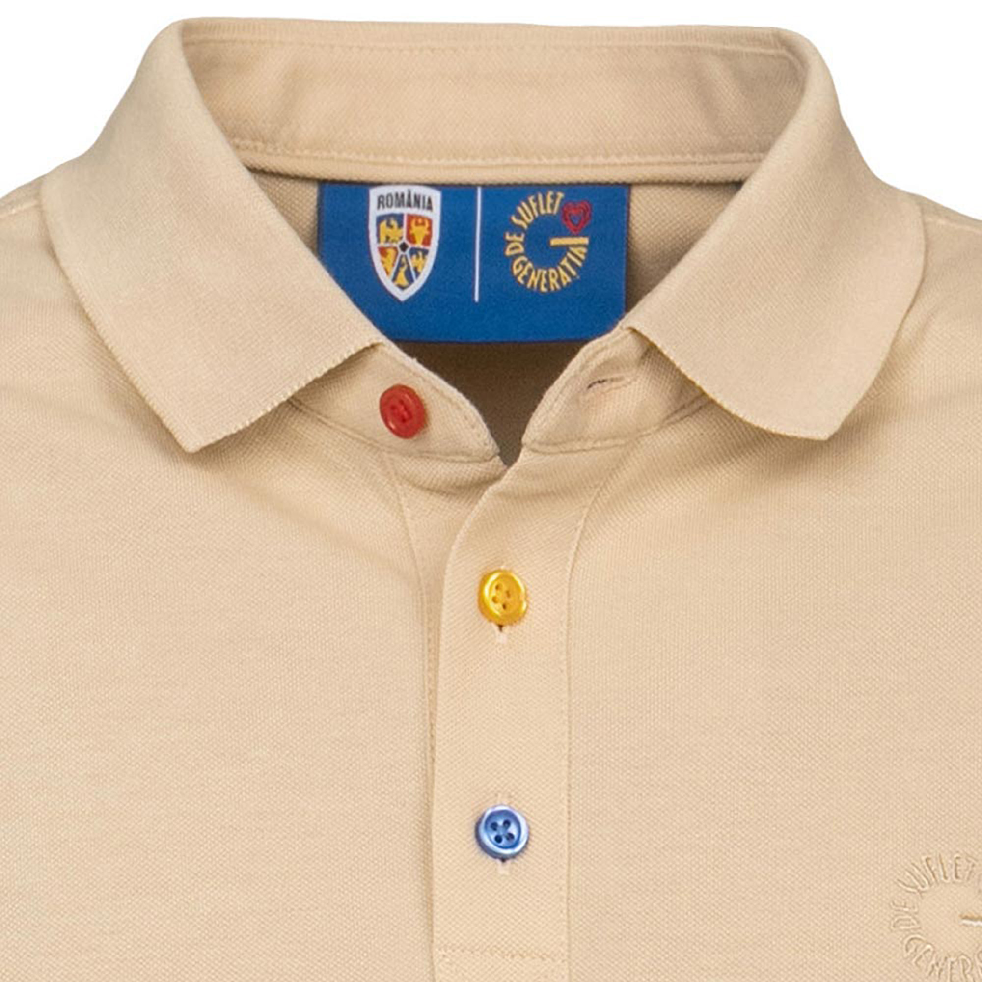 Tricou Polo Adulti Bigotti Romania Beige