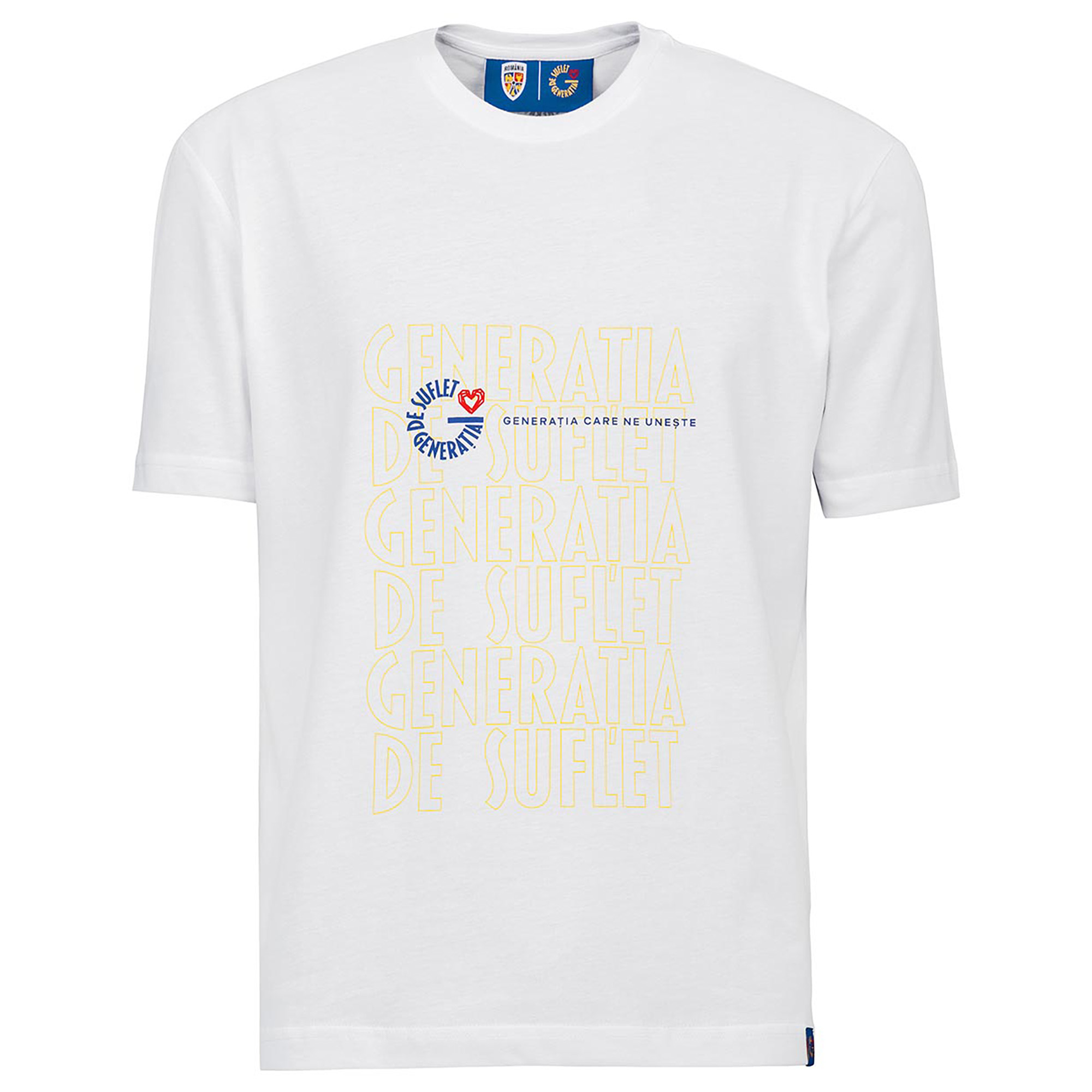 Tricou Adulti Bigotti Romania Alb
