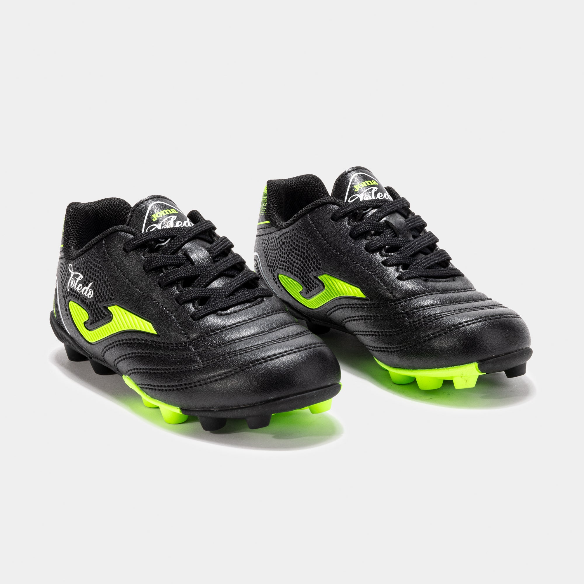 Ghete Fotbal Toledo Copii Romania Negru/Verde Neon