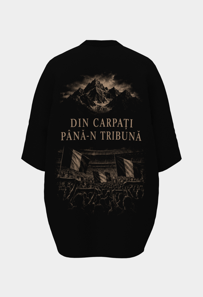 Tricou Adulti MBS x Romania Din Carpati Pana-n Tribuna Negru