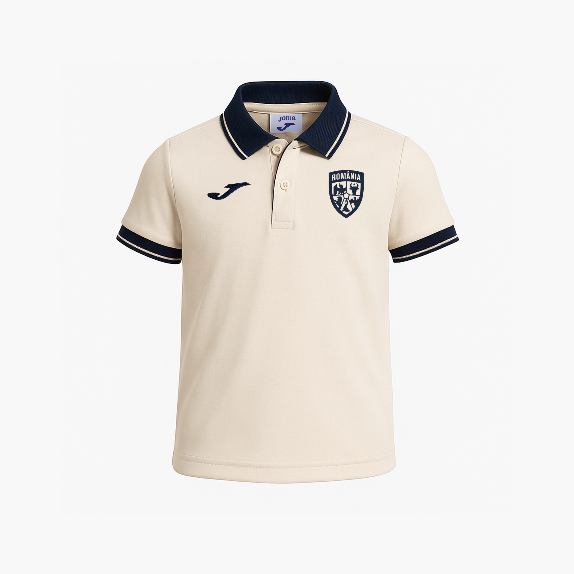 Tricou Oficial De Prezentare Polo Copii Romania 25/26 Cream