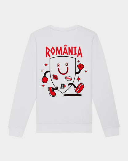 Bluza Stema Adulti Romania Alb