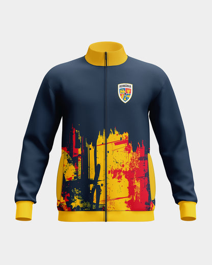 Bluza Trening cu Fermoar Tricolor Urban Adulti Romania