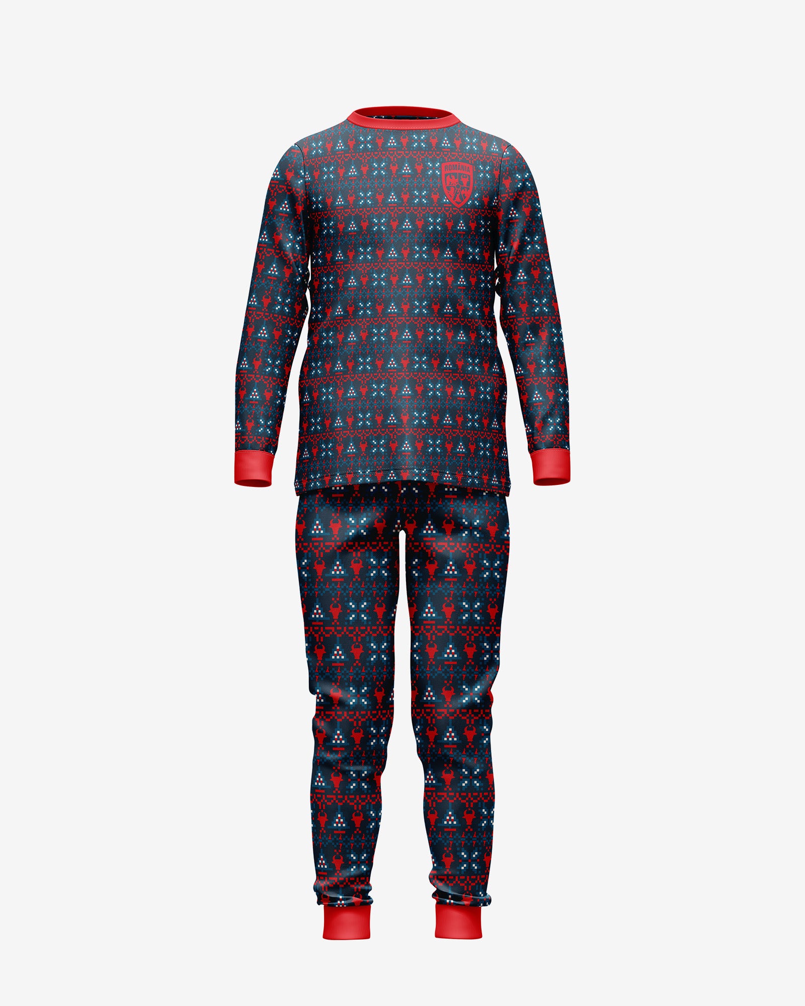 Pijama Festiv Copii Romania Navy