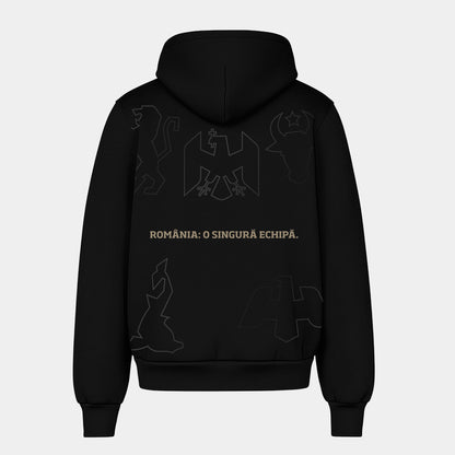 Hanorac Adulti MBS x Romania O Singura Echipa Negru