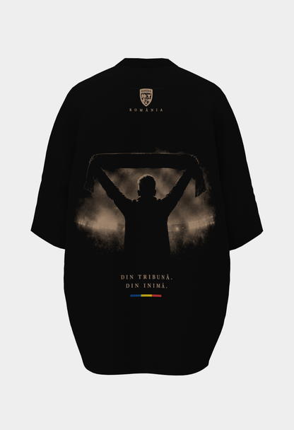 Tricou Adulti MBS x Romania Din Tribuna Negru