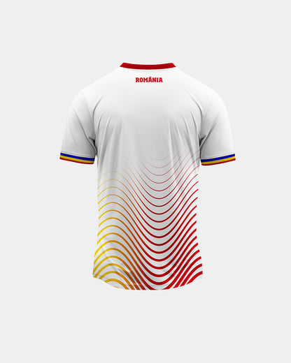 Tricou Fotbal Ecou Adulti Romania Alb
