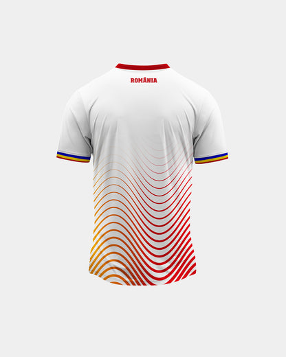 Tricou Fotbal Ecou Adulti Romania Alb
