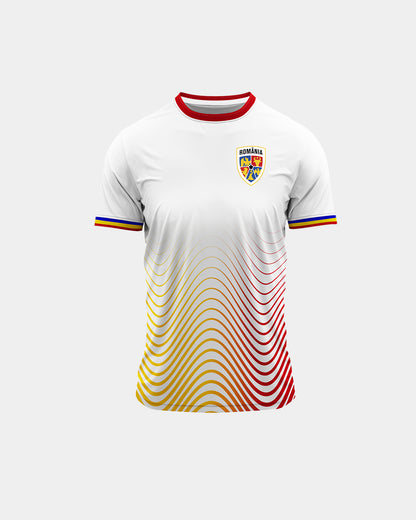 Tricou Fotbal Ecou Adulti Romania Alb