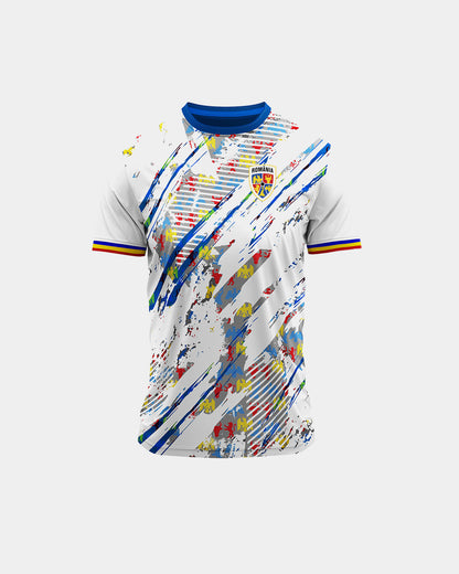 Tricou Fotbal Suporter Adulti Romania Alb