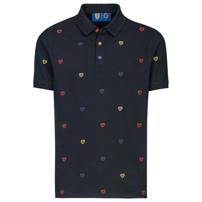 Tricou Polo Slim Adulti Bigotti Romania Navy
