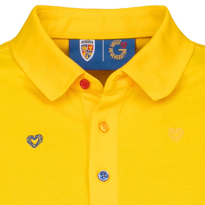 Tricou Polo Slim Adulti Bigotti Romania Galben
