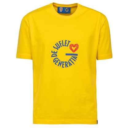 Tricou Slim Adulti Bigotti Romania Galben