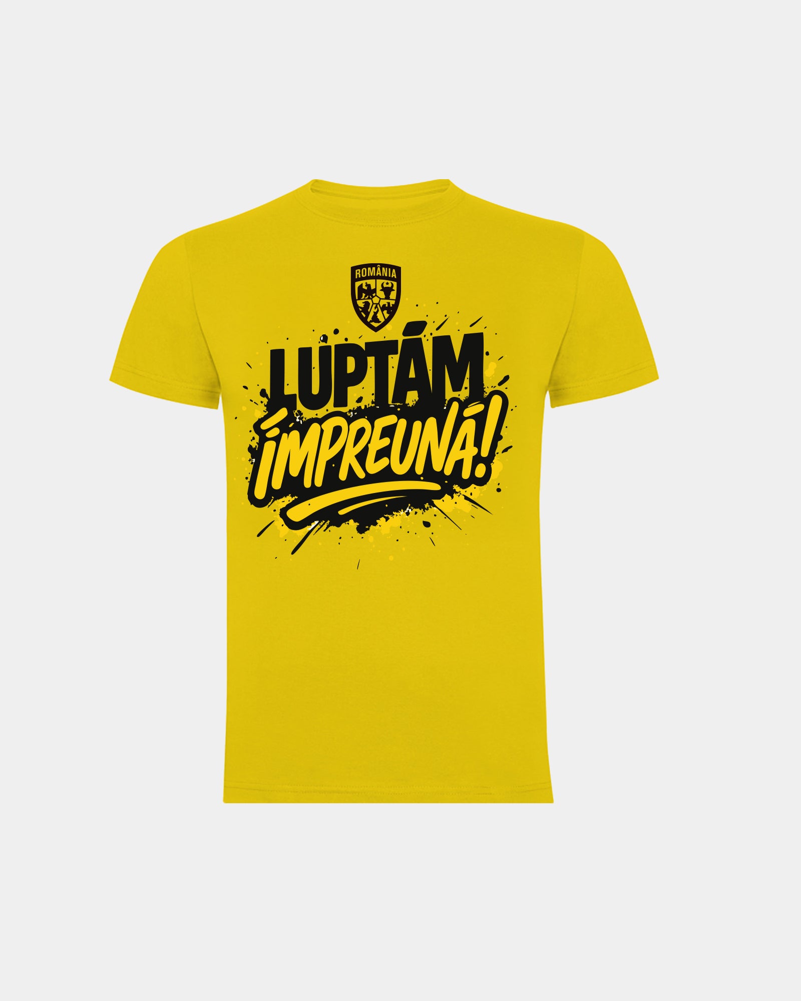 Tricou Luptam Impreuna Adulti Romania Galben